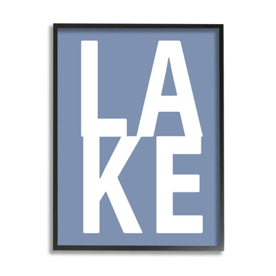 bb-581-Framed Lake House Text by Jamie MacDowell Single Picture Frame Print on Canvas