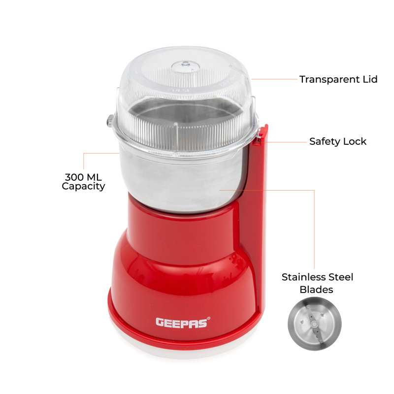 Geepas Stainless Steel Electric Blade Coffee Grinder