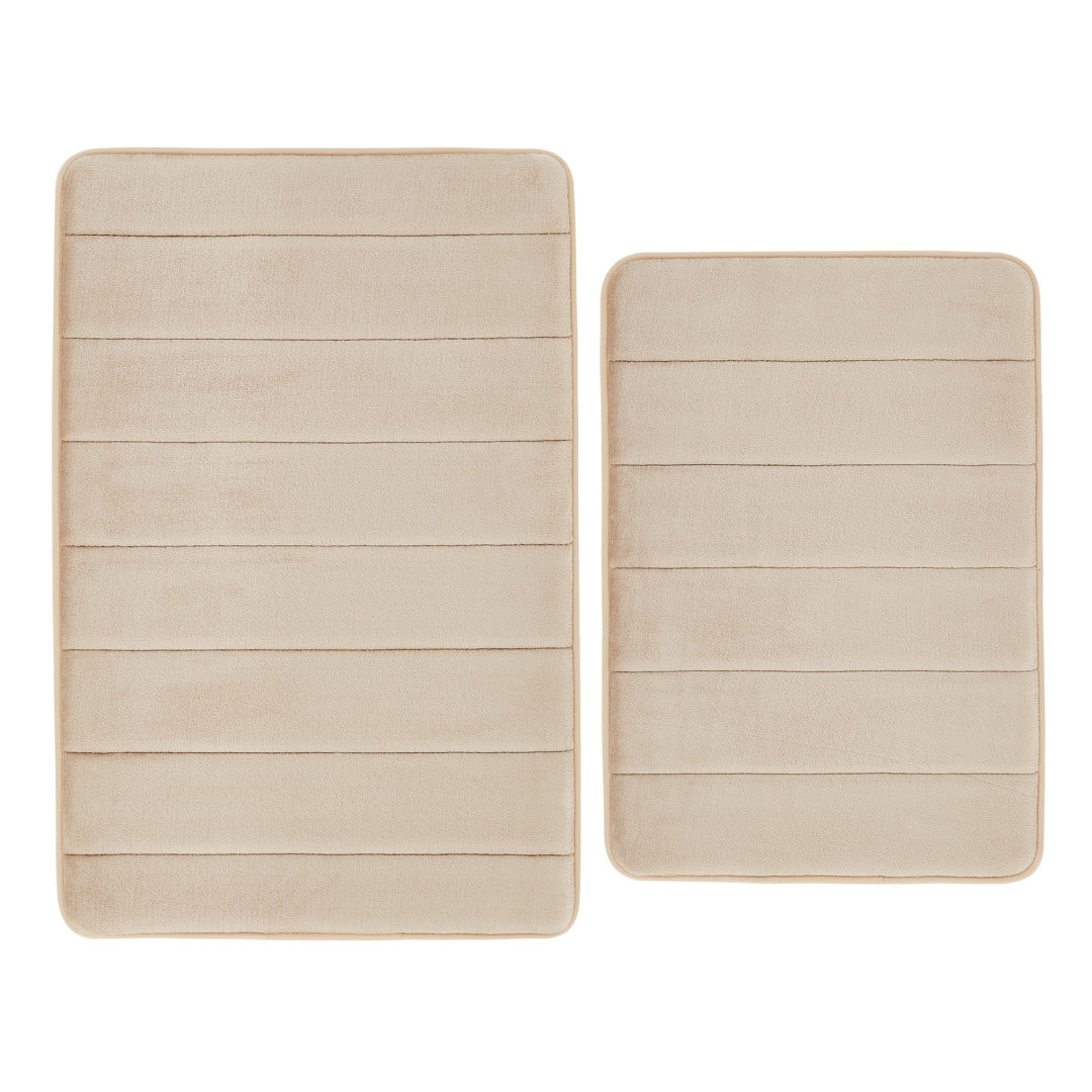2 Piece Memory Foam Bath Rug Set Truly Soft 