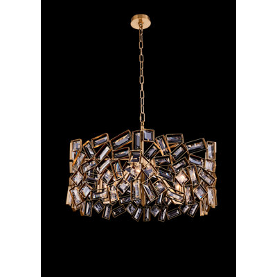 Inclanata 6 LT Winter Brass/Clear Chandelier Allegri