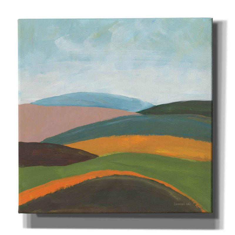 «Layered Hills» par Danhui Nai, art mural sur toile, H 26 po x l 26 po