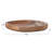 Mango Wood And Metal Taper Holder With Tray, Gold Finish And Natural