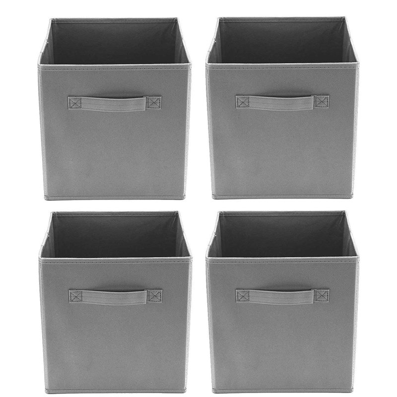 Clay Roberts Fabric Decorative Basket, Grey