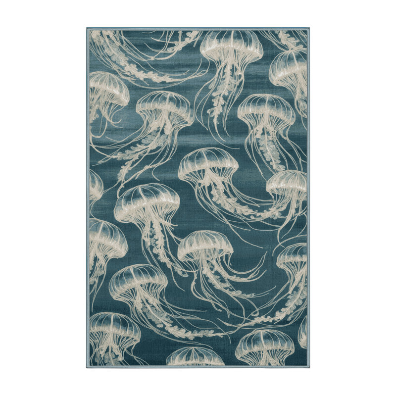 Tapis bleu lavable à la machine, Tapis de couloir 2 pi x 4 pi