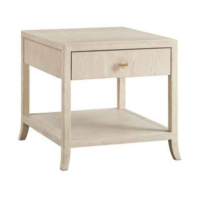 Velora 25" Wide White Oak Modern Traditional End Table