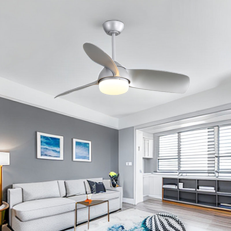 Kassee Ceiling Fan with LED Lights, Gray