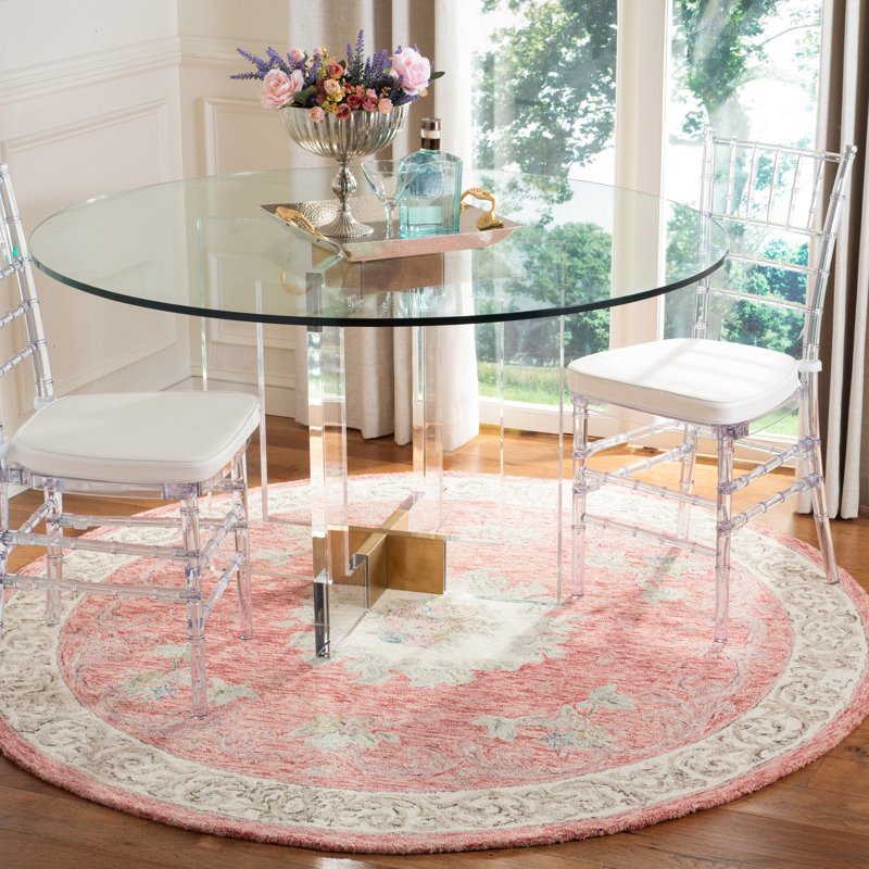 Miyuki Hand Tufted Wool Oriental Rug, Round 6'