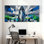 Cités et pays, ensemble de 3 reproductions d'art sur toile
