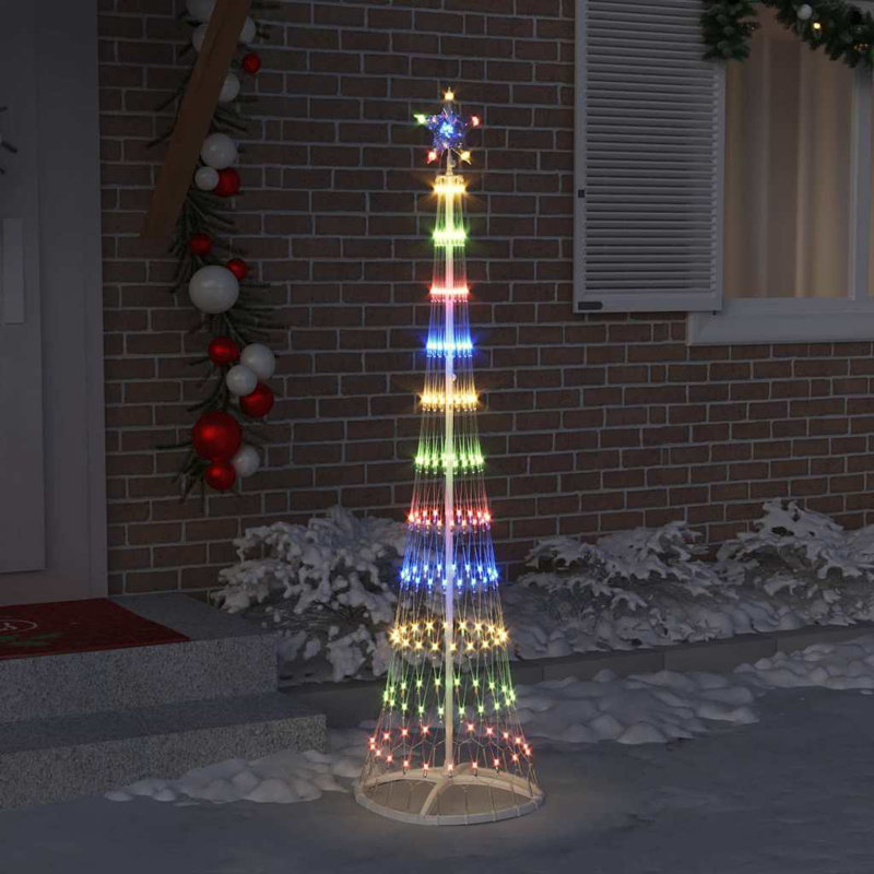  LED Christmas Tree 51 x 51 x 190 cm Metal, Multicolour