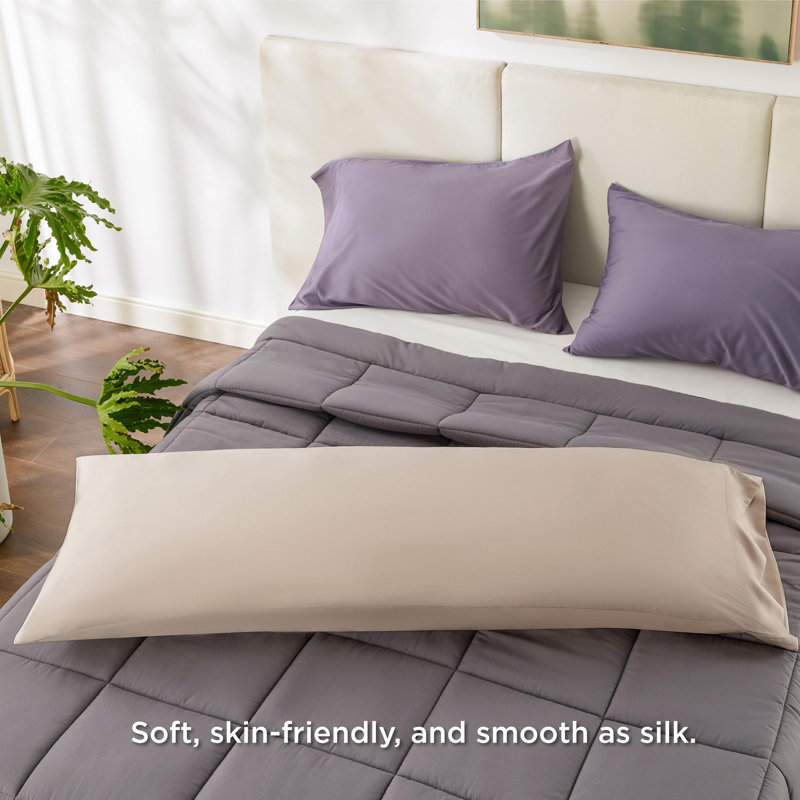 Rayon from Bamboo Pillowcase with Envelope Closure, Khaki, Body Pillowcase