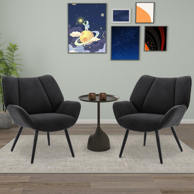 Upholstered Accent Chair, Gray