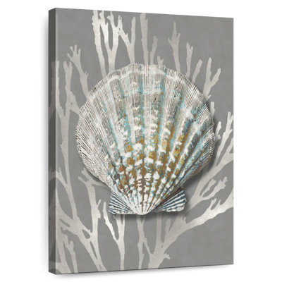 Shell Coral Silver On Grey IV