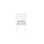 Chaise de salle à manger Ladderback à 2 places - Coussin de siège rembourré blanc