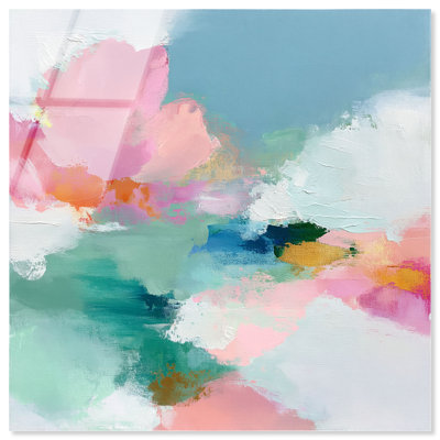 Tableau moderne Soft Spectrum II, impression acrylique, par Art Remedy, prêt à accrocher, 30 x 30 cm