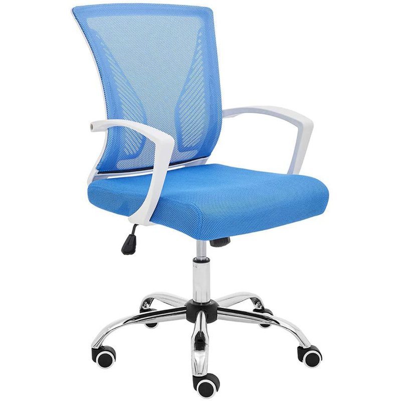 Mashea Mesh Task Chair, White, Blue