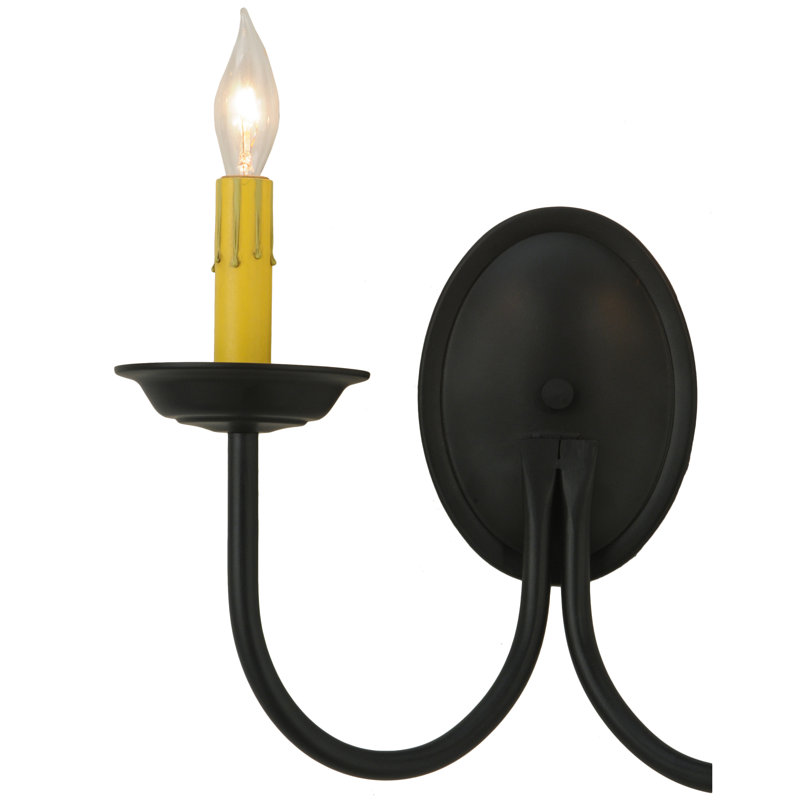 Elegant Blackwash 14.5" Dual Ivory Candlelight Wall Sconce