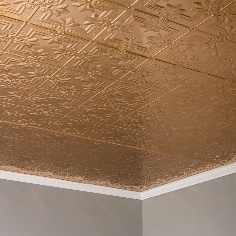 Panneau de plafond décoratif en vinyle FASÄDE Regalia, Cuivre poli