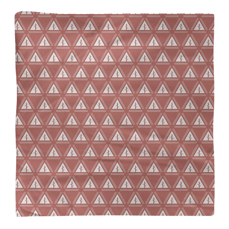 Serviette de coton à arbre minimaliste deux couleurs Barbra, H 0,1 po x l 10 po x P 10 po, Rouge / Blanc, Sergé de coton