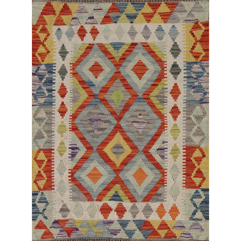 South Western Kilim Oriental Accent Rug 3x4