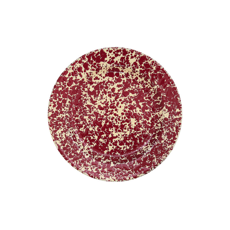 Splatter Dinner Plates, Red, Burgundy