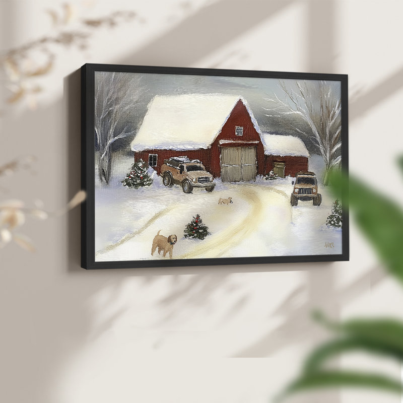 Chirstmas Art-DCXXXIV -Framed Print - Restickable, H 8 po x l 10 po, Noir, noir, noir, noir