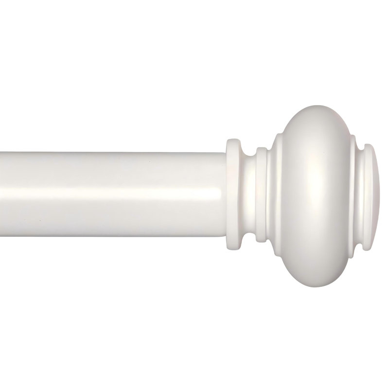 Tringles à rideaux blanches pour fenêtres (blanc), Blanc