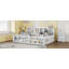 Base de lit plateforme en bois avec barrière de sécurité, tablettes de rangement latérales-404126052-404126053