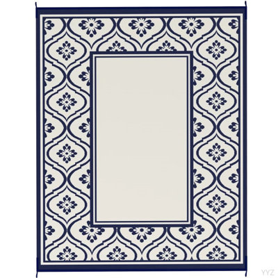 Tapis d'extérieur, tapis de patio, tapis d'extérieur réversible, paille en plastique imperméable avec sac de transport