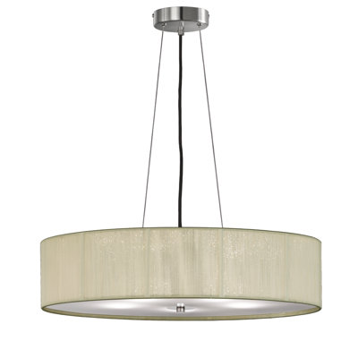 Jenith 5 - Light Satin Nickel Drum Pendant