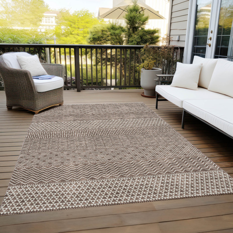 Tisdell Area Rug with Non-Slip Backing, Rectangle 9' x 12'
