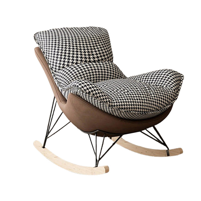 Chaise berçante en métal au carbone