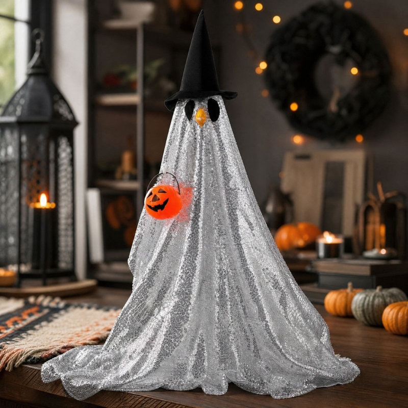 Décorations d'Halloween : Ensemble de décorations et de sculptures de grandes oies blanches pour le festival