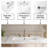 Los Flexi White Drop In Bathroom Sink Ceramic Rectangular with Faucet Hole & Overflow-114023050-114023055