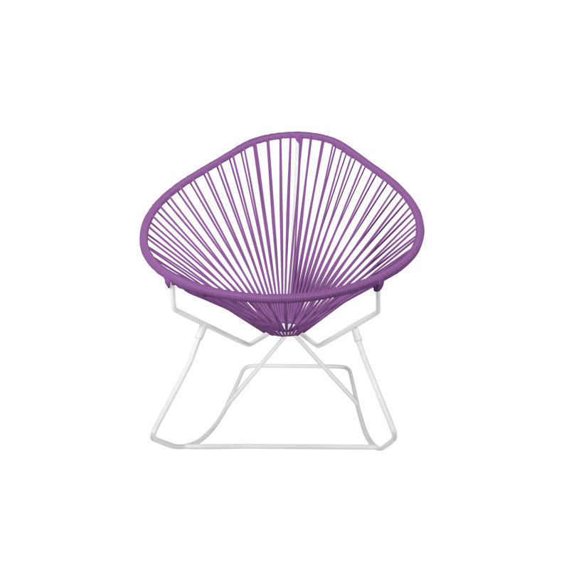 Chaise berçante intérieure / extérieure Acapulco, Orchidée / blanc