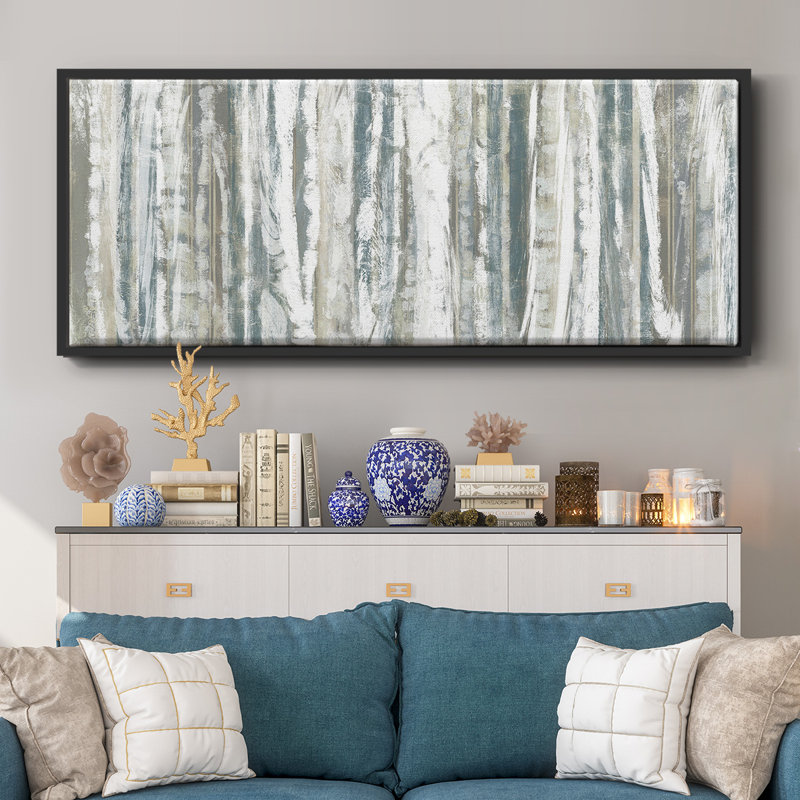 Treeline Strata I- Framed Canvas