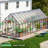 24X10 FT Walk-In Polycarbonate Greenhouse With Aluminum Frame, Lockable Door & Ventilation Window, Green House For Outdoors-128779088