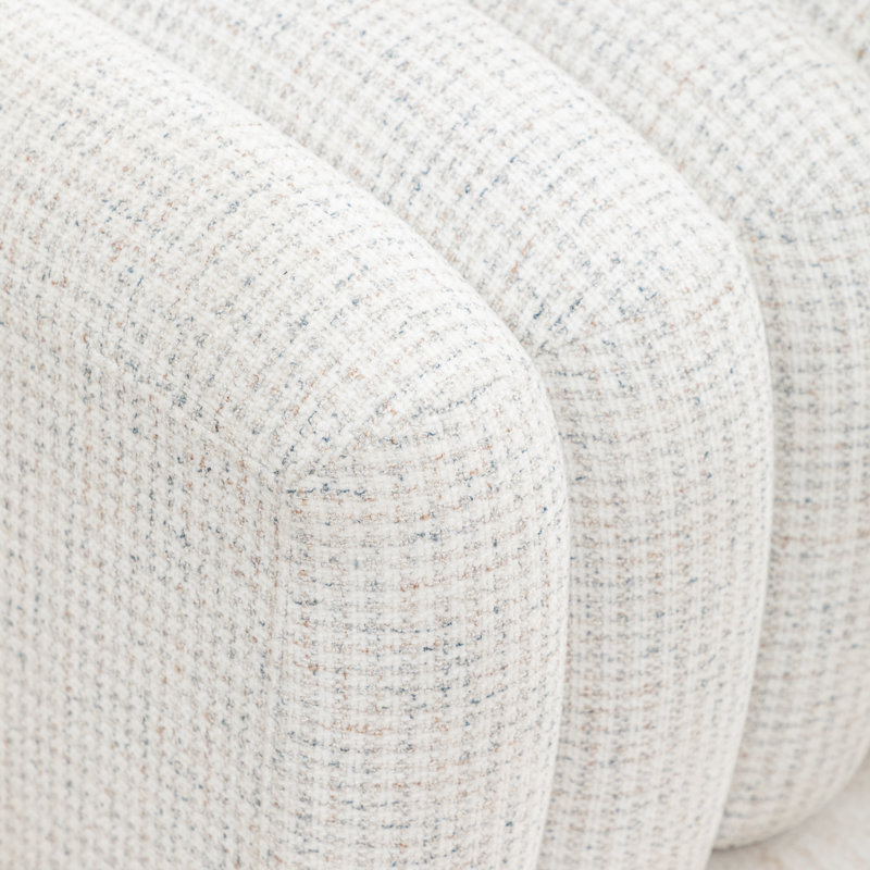 Fauteuil d'appoint rembourré sans accoudoirs, Blanc