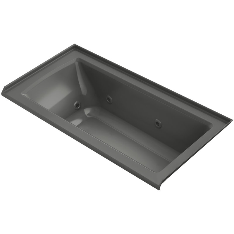 Archer 60" x 30" Whirlpool, Thunder Grey, Right