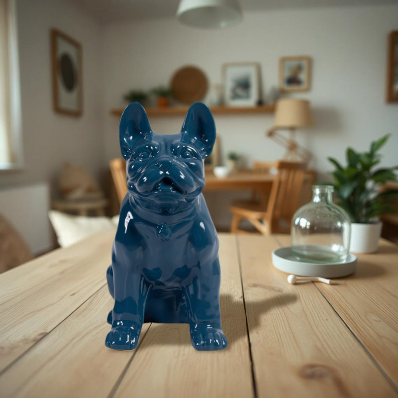 Haut de table de bouledogue français 15,5 po "Tsugo Okros", Bleu
