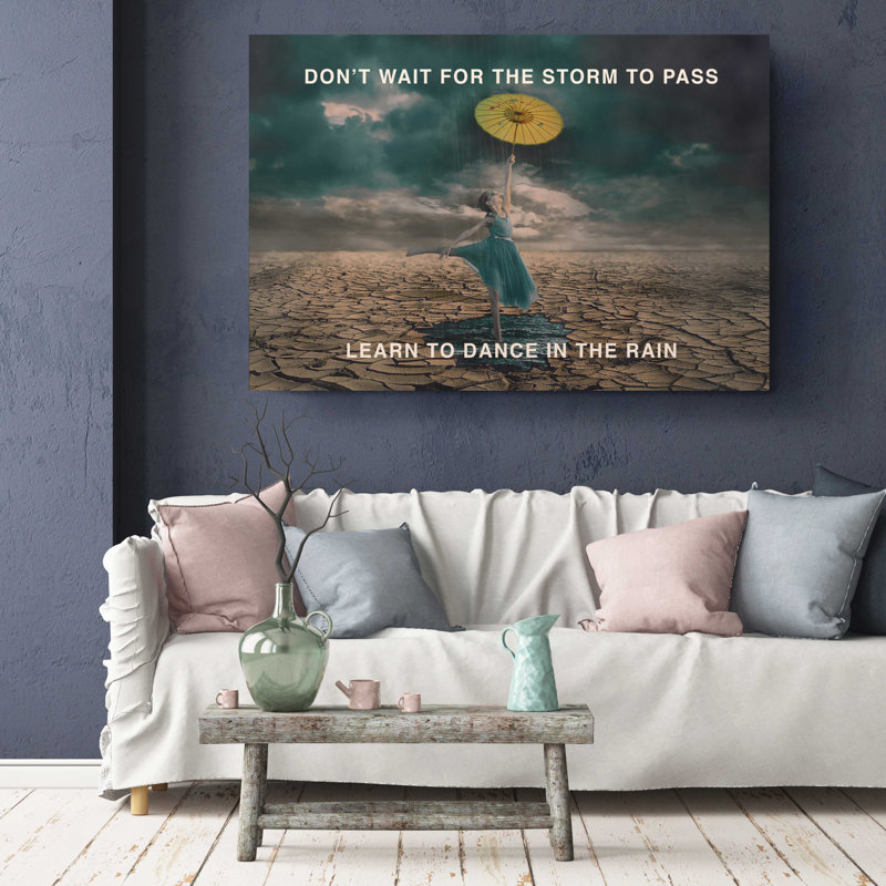 «Pigalle Dancing In The Rain», reproduction d'art sur toile, art mural sur toile, H 16 po x l 24 po x P 1 po