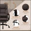 Fauteuil de bureau à haut dossier avec massage à 6 points, réglable en hauteur, inclinable et repose-pieds rétractable pour un confort ultime