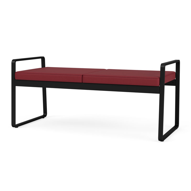Banc en métal Gansett, Noir, Bordeaux Patriot Plus - nettoyez le vinyle avec un