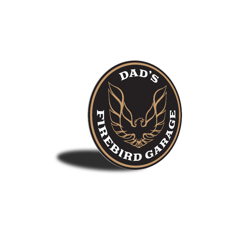 Enseigne en aluminium Dad's Firebird, H 18 po x l 18 po x P 0,06 po