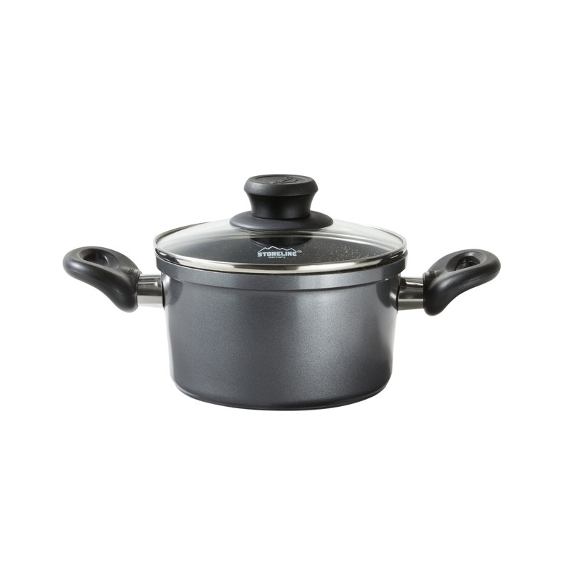 Stoneline Non-Stick Aluminum Standard Pot, Grey, 2.5 L