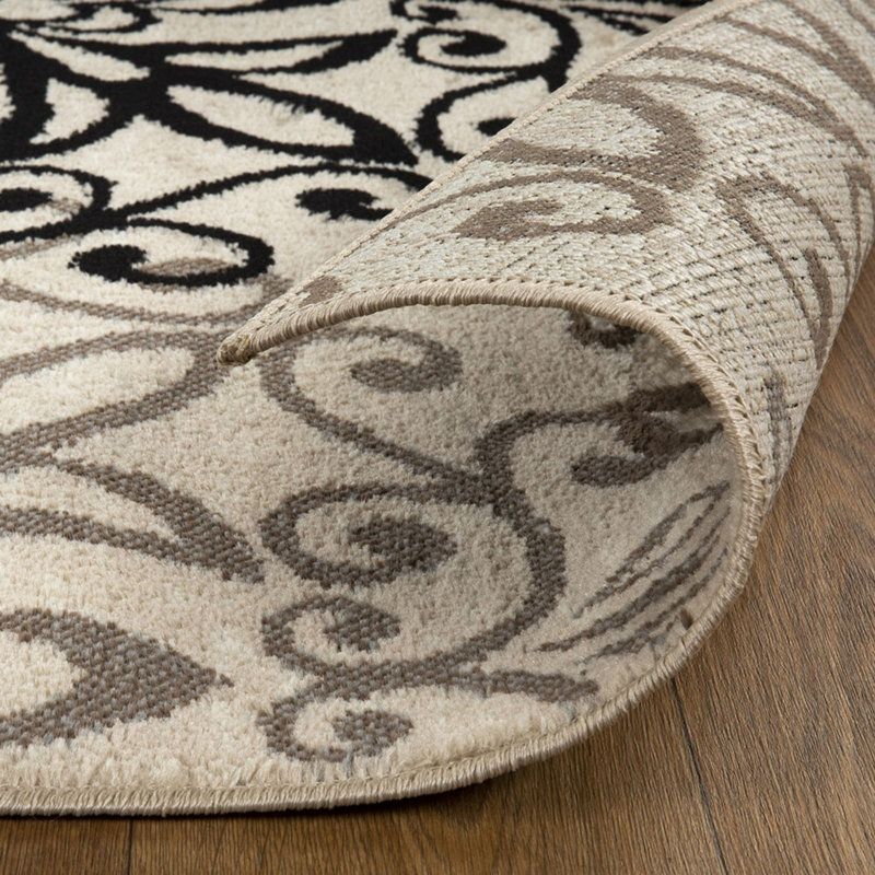 Damask Indoor Rug, Rectangle 3' x 5'
