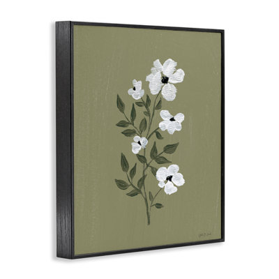 Pretty Little Flower Avocado Framed Giclee, design by Yvette St. Amant