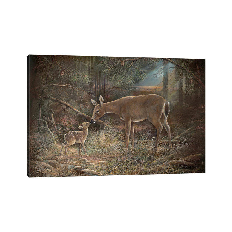 Tender Moments par Ruane Manning - reproduction d'art, H 26 po x l 40 po x 1,5 po, Toile tendue, Aucun mat