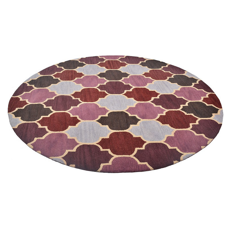 Tapis écologiques en laine touffetés à la main Bolton, Rond 8 pi