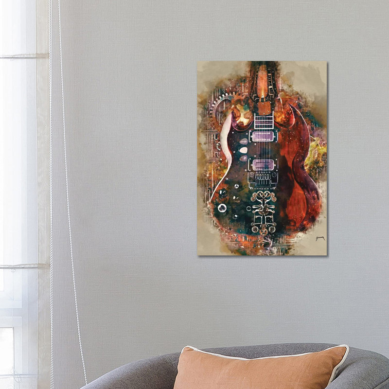 Tony Iommi's Steampunk Guitar - Wrapped Canvas Print, 66.04 cm H x 45.72 cm W x 1.91 cm D