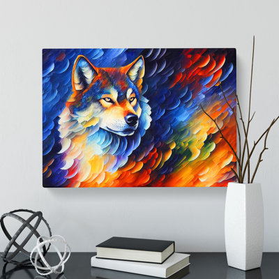 Wolf Painting Vol.5 Abstract - Wrapped Canvas